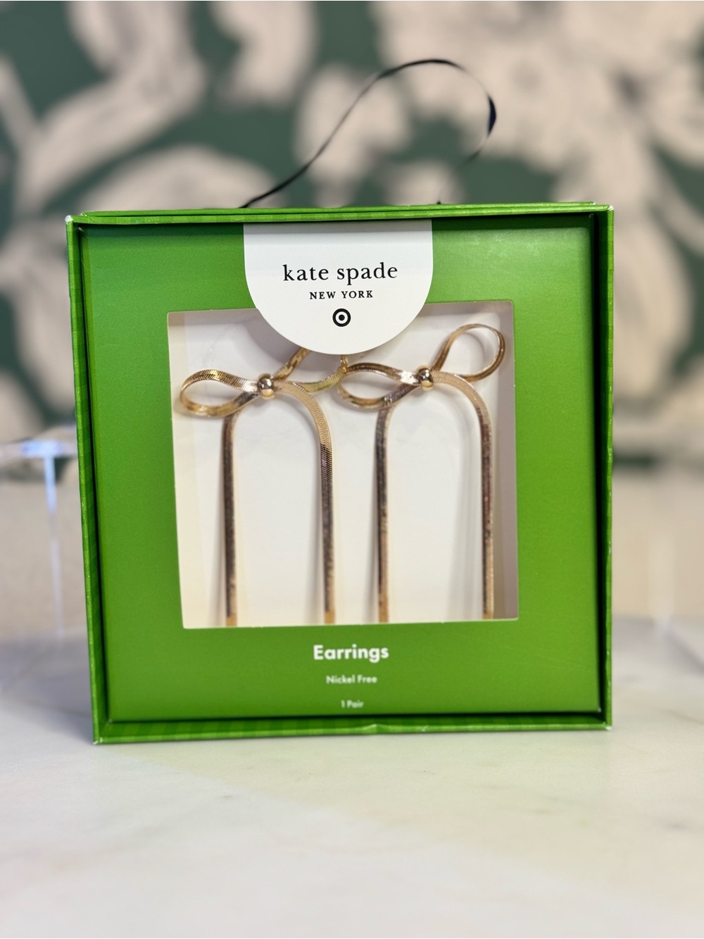 kate spade x Target Gold Bow Drop Earrings in Gift Box